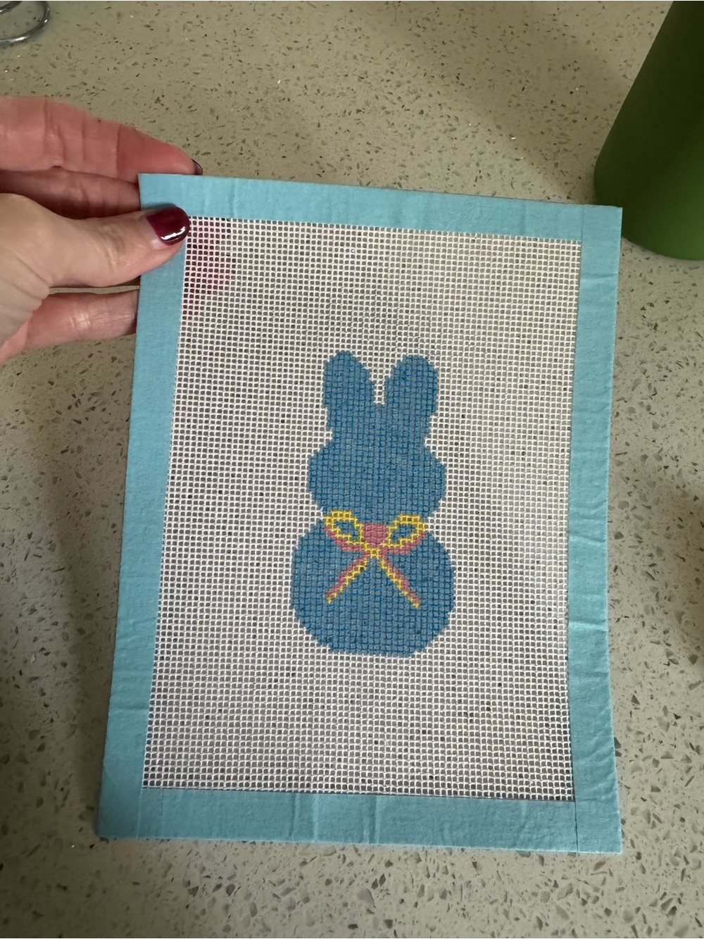 Need point Peep Canvas with Yellow & Pink Bow